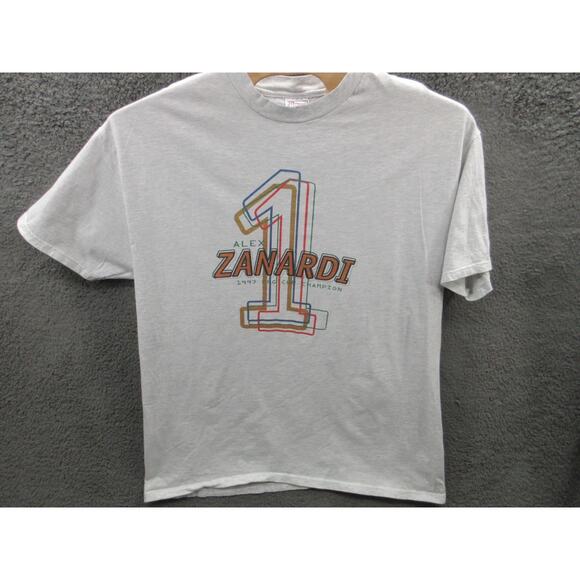 Vintage ALEX ZANARDI 1996-1997 Back2Back PPG Cup Champions T-shirt Men's XXL